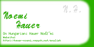 noemi hauer business card